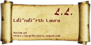 Lénárth Laura névjegykártya