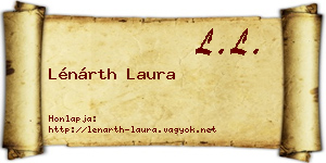 Lénárth Laura névjegykártya